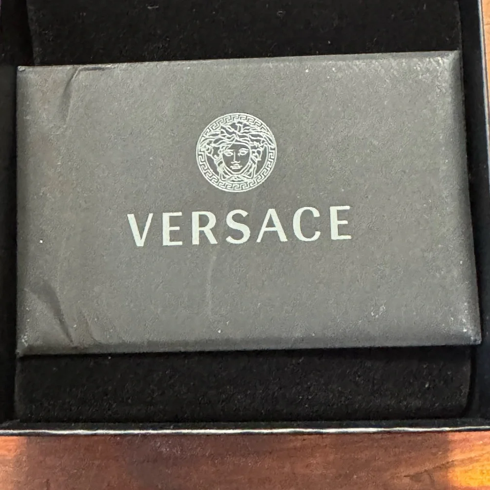 Versace Bracelet w/Medusa on Leather Braided Cord NWT